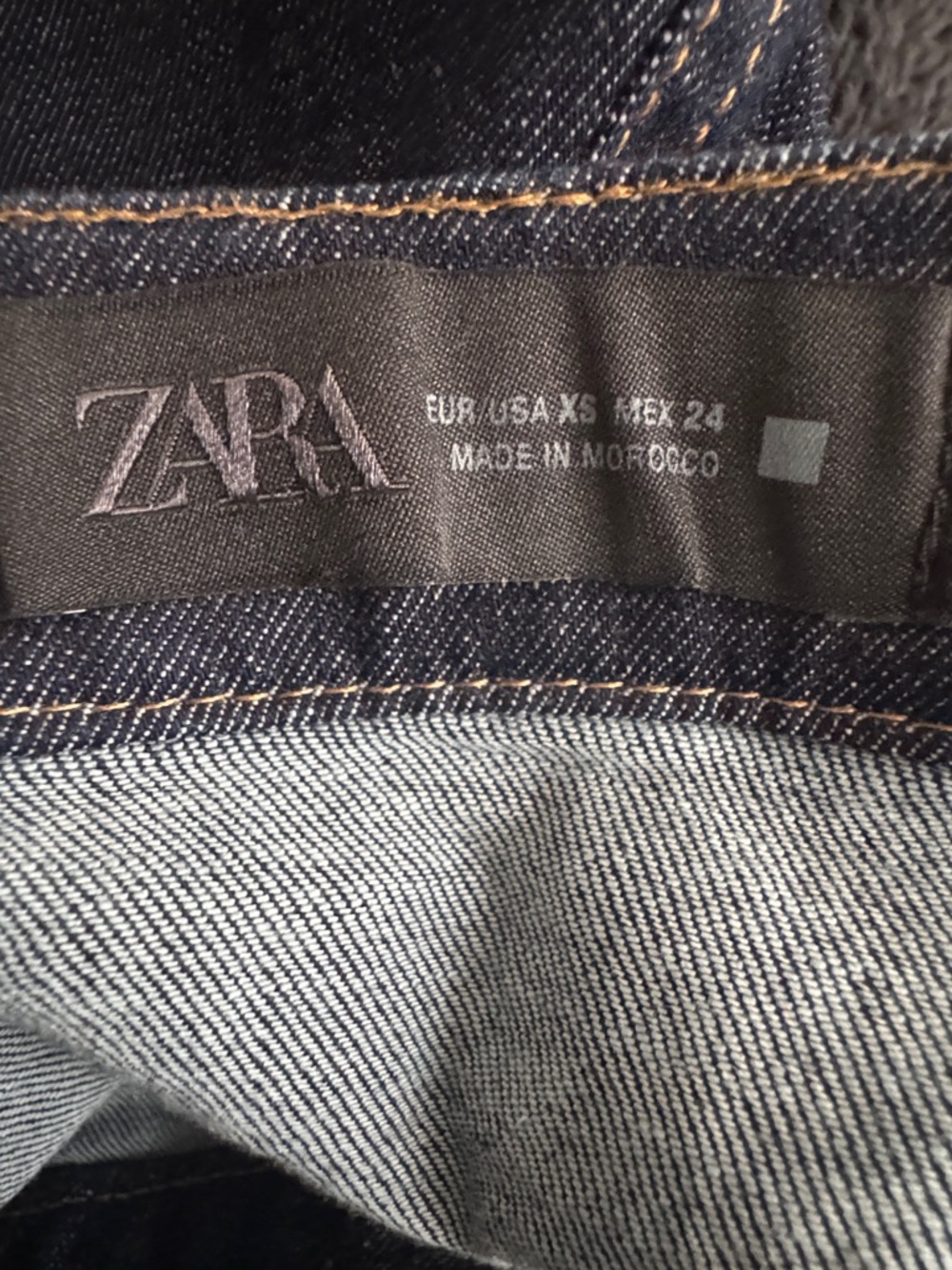 Wrap-Front Midi Denim Skirt in Dark Blue - Picture 6 of 7